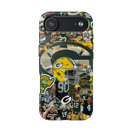 Green Bay Packers iPhone Case | Vintage Football Collage, Protective