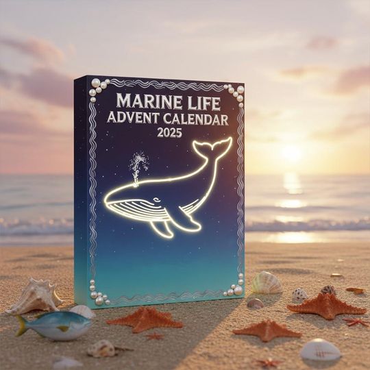 Marine Life Advent Calendar 2025, Ocean Animal Mini Figures