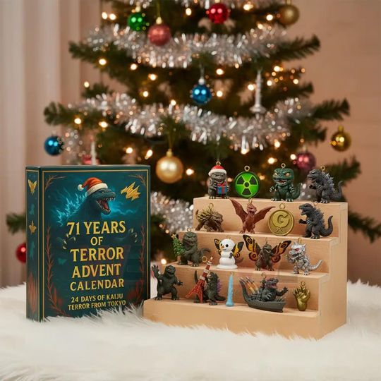 god zilla Advent Calendar, Kaiju Mini Figures, 71 Years of Terror