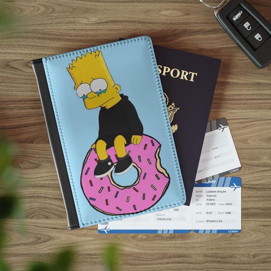 Sad Bart Simpson Passport Cover