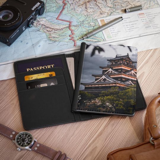 Traditional Japanese Castle Passport Cover