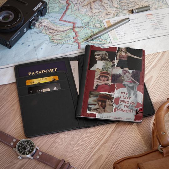 Red Collage Passport Cover