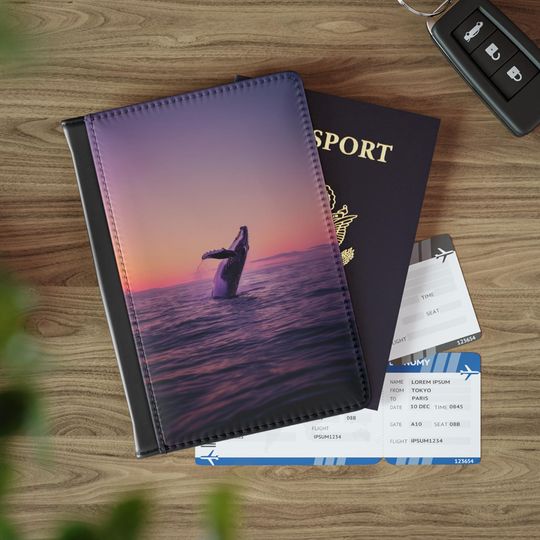 Whale Passport Cover