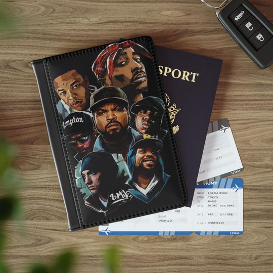Iconic Rap Legends Passport Cover