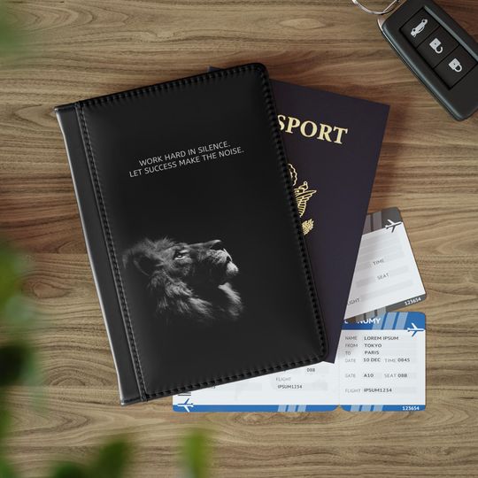 Lion Passport Cover