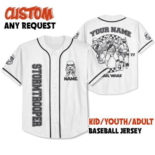 Personalized Star Wars Baseball Jersey, Star Wars Jersey Shirt