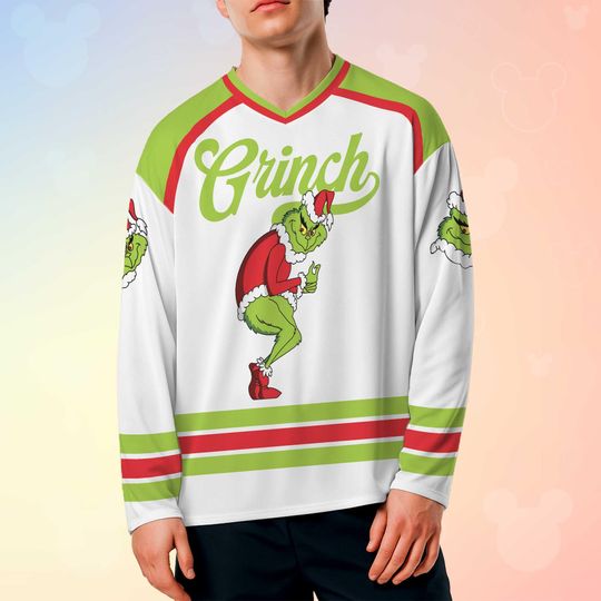 Custom funny character Hockey Jersey, Personalized Christmas funny character Hockey, Funny Holiday Party Outfit, Xmas Gift Idea