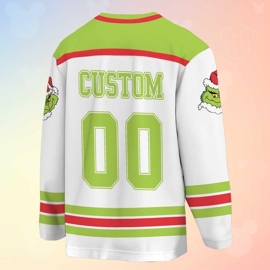 Custom funny character Hockey Jersey, Personalized Christmas funny character Hockey, Funny Holiday Party Outfit, Xmas Gift Idea
