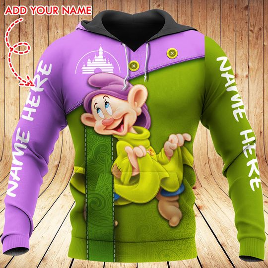 Dopey custom hoodies, seven dwarfs 3D Hoodie