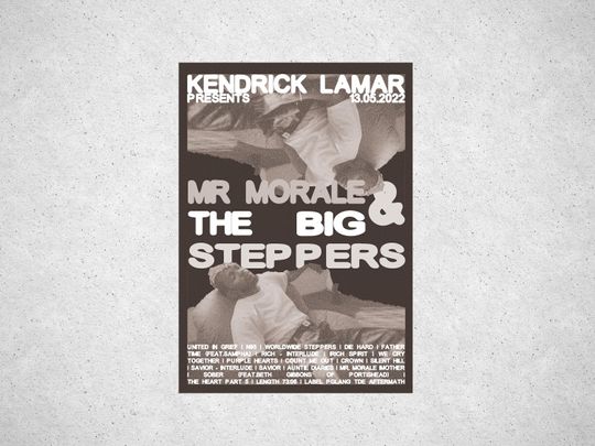Kendrick Lamar Mr. Morale Poster - Minimalist Hip Hop Art Vertical Poster