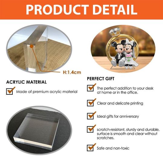 Custom Wedding Mouse Couple Plaque | Personalized Bride & Groom Gift