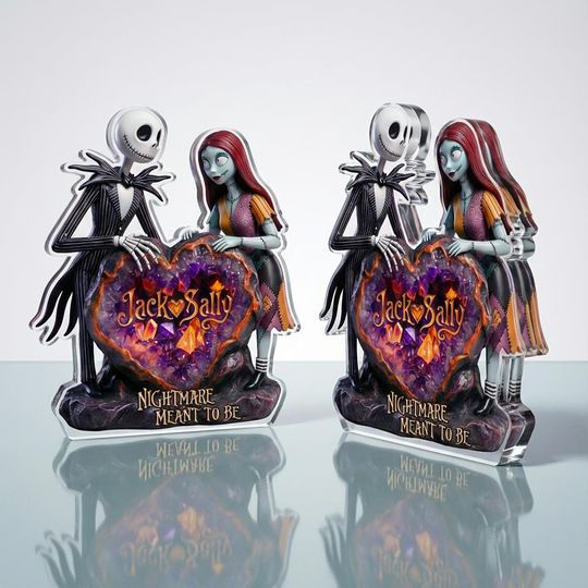 Personalized Jack & Sally Couple Acrylic Plaque Valentines Anniversary Gift Decor