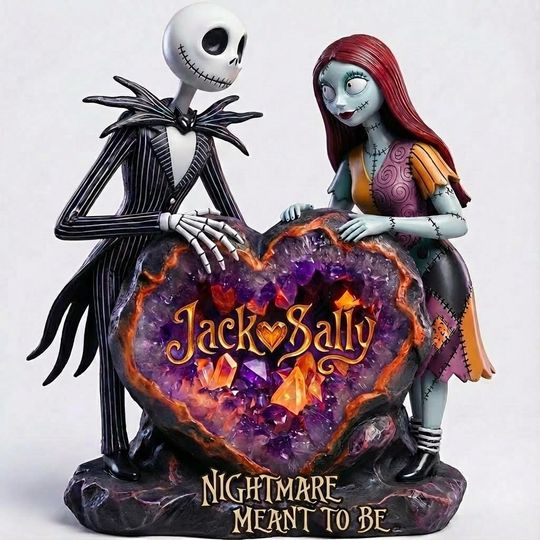 Personalized Jack & Sally Couple Acrylic Plaque Valentines Anniversary Gift Decor