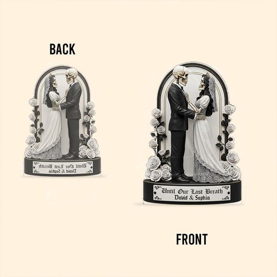 Personalized Jack & Sally Couple Acrylic Plaque Wedding Anniversary Gift Decor