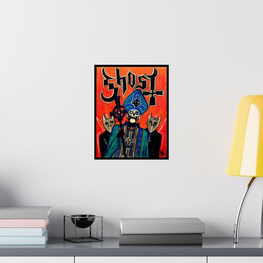 Ghost Band Satin Original Hand-Drawn Art Poster Print