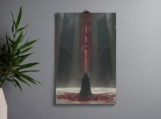 Gothic Fantasy Red Magic Portal Poster, Arcadia WorldInspired Poster, Metal Music Poster