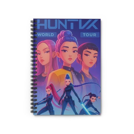 Spiral Notebook - K pop demon hunters journal, ruled line notebook