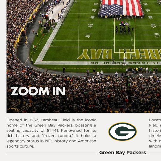 Lambeau Field Print | Vintage Green Bay Packers Poster