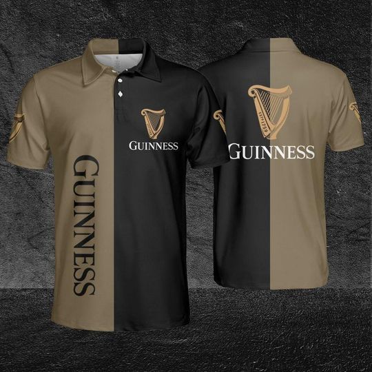 Guinness Polo Shirt, Guinness Button-Up Short Sleeve Shirt, Guinness AOP Polo Shirt