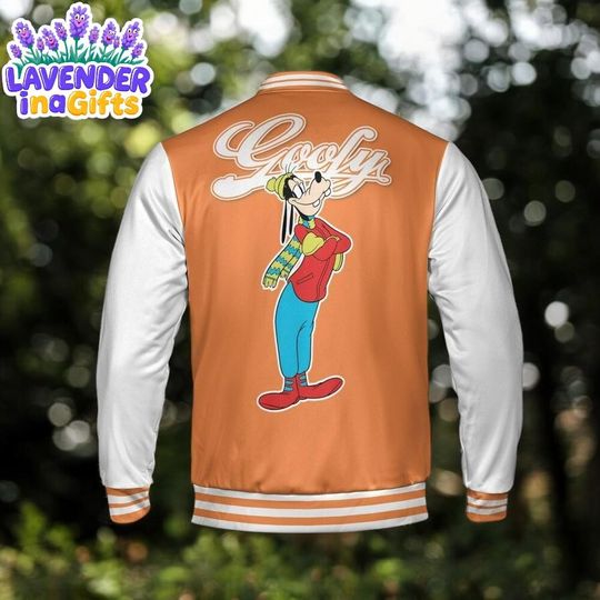 Custom Winter Goofy Basic Happy Jacket, Personalized Disney Varsity - Windproof Knit Fabric, Snap Button, Unisex Gift