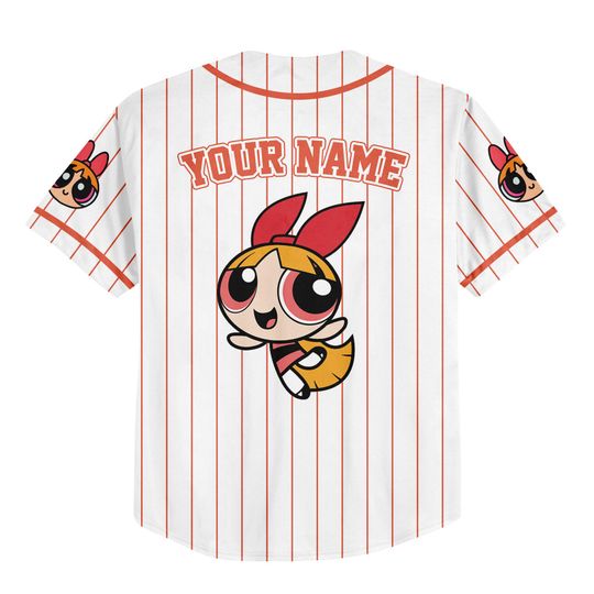 Custom The Powerpuff Girls Blossom Baseball Jersey
