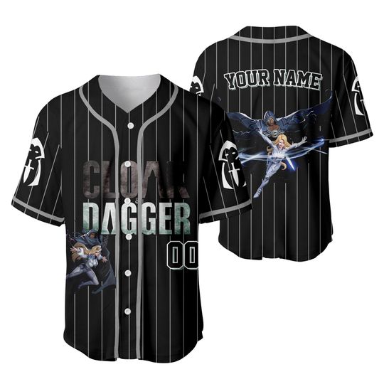 Marvel Rivals Cloak and Dagger Jersey Shirt, Marvel Baseball Jersey