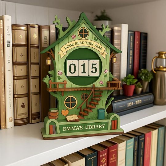 Personalized Forest Books Read Tracker - TreeHouse Books Read This Year