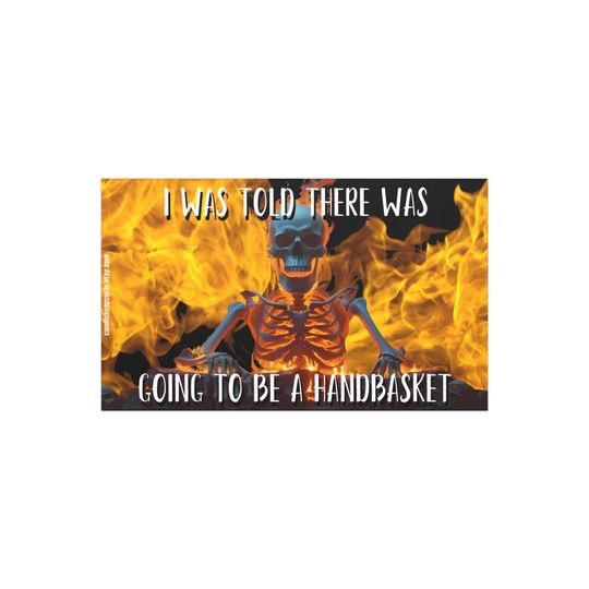 Funny Skeleton Car Magnet: Hellfire Humor, Gothic Accessory