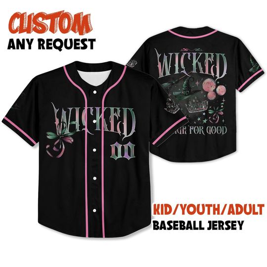Custom Wicked Jersey Shirt, Elphaba and Glinda Jersey