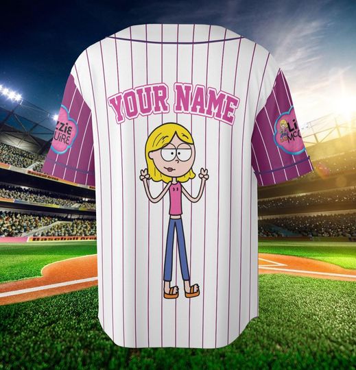 Personalized Disney Lizzie McGuire Baseball Jersey, Custom Jersey for Disney Fans