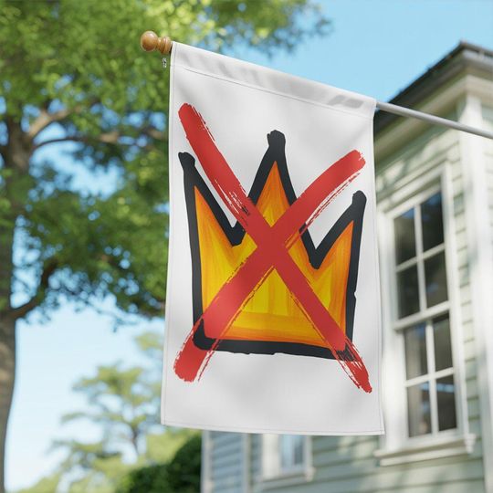 Bold Hand-Drawn Vector NO KINGS Double-Sided garden Flag