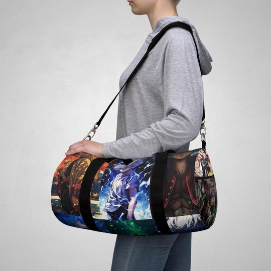 Anime Character Collage Duffel Bag | Gym Travel Overnight