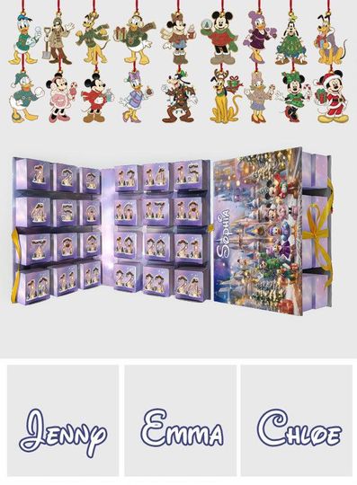 Mouse And Friends Cartoon Advent Calendar 2025 Christmas Countdown Box Christmas Gift Collectible Ornaments