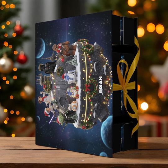 Personalized Galaxy Heroes Advent Calendar 2025, Space-Themed Christmas Gift Box with 24 Charms