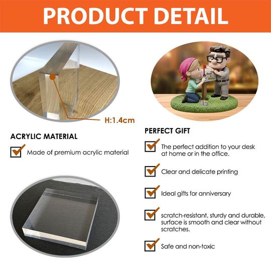 Custom Carl & Ellie Couple Acrylic Plaque | Custom Anniversary Love Gift