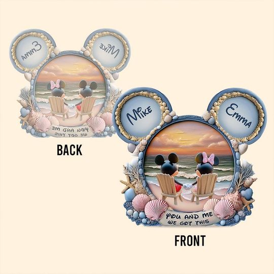 Personalized Mouse Couple Wedding Plaque, Custom Acrylic Ornament Keepsake Gift for Anniversary