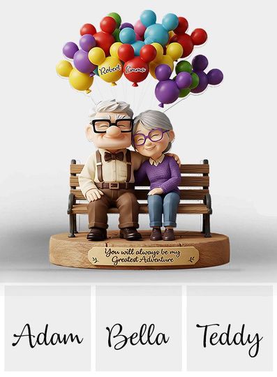 Custom Carl & Ellie Couple Acrylic Plaque | Custom Anniversary  Wedding Gift