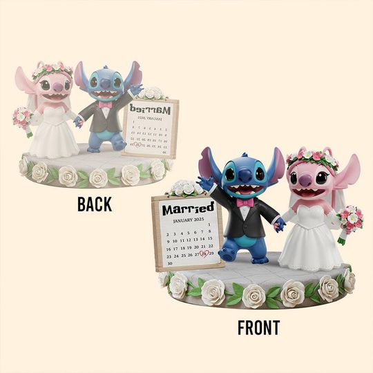 Custom Blue Alien Couple Plaque  Personalized Acrylic Keepsake for Weddings & Anniversaries