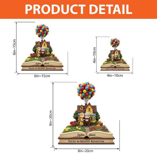 Custom Carl & Ellie Couple Acrylic Plaque | Custom Anniversary  Wedding Gift