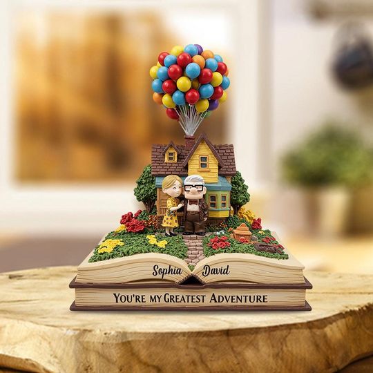 Custom Carl & Ellie Couple Acrylic Plaque | Custom Anniversary  Wedding Gift