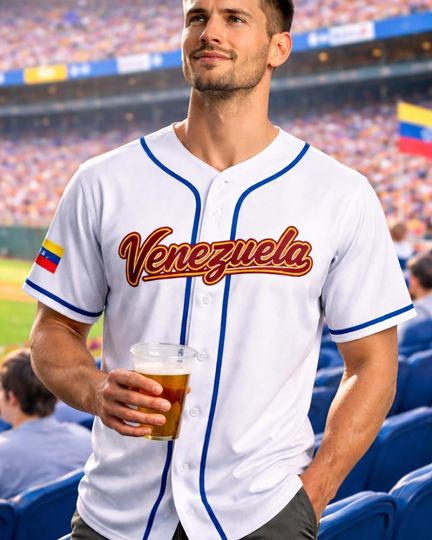 Custom White Venezuela Jersey 2026 World Baseball Classic, Limited Baseball Shirt Men Youth Size, Personalized Venezuela Jersey