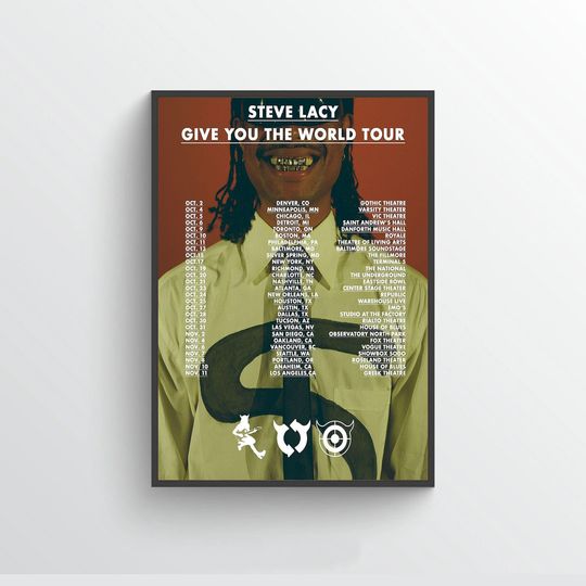 Steve Lacy Give You The World Tour Poster, Steve Lacy Poster, Give You The World Tour Poster