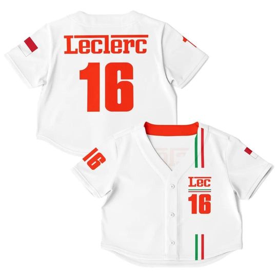 Charles Leclerc 16 Home Edition Cropped Baseball Jersey
