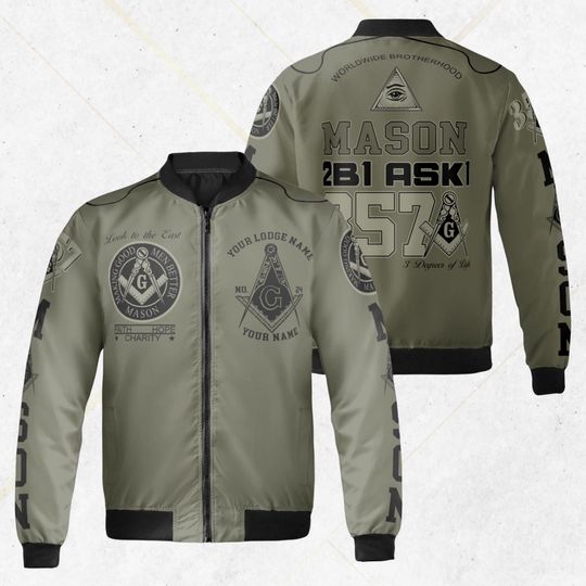 Freemason Bomber Jacket with Square & Compasses