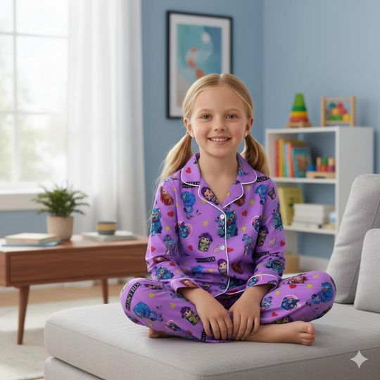 Kpop Character Pajama Set with Pocket