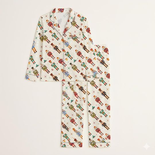 Nutcracker Christmas Pajama Set with Pocket