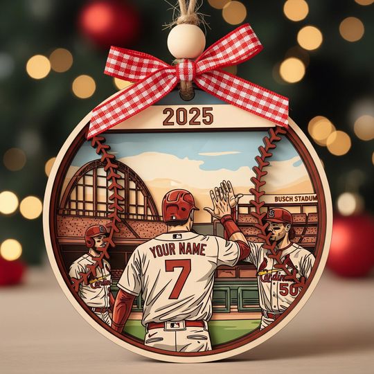 Personalized St. Louis Cardinals Ornament 2025: Custom Baseball Fan Gift