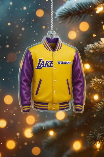 Personalized Varsity Jacket Christmas Ornament: Custom Sports Gift
