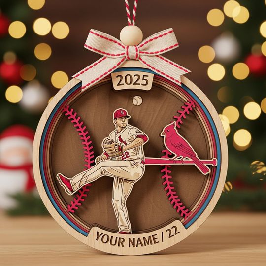 Personalized St. Louis Cardinals Ornament 2025: Custom Baseball Fan Gift