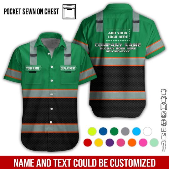 Custom Workwear Shirt | Personalized Uniform, All Over Print